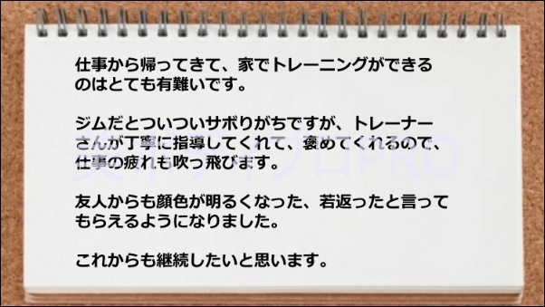 トレーナーから丁寧な指導が受けられる