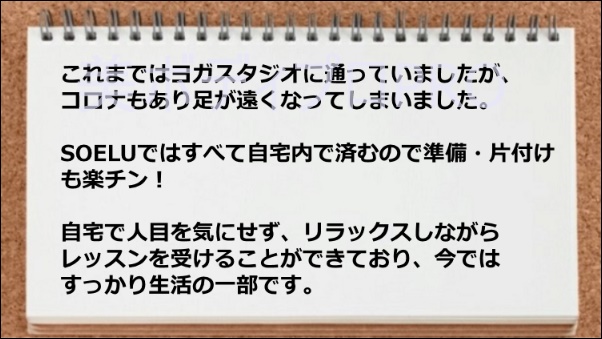 準備、片づけが楽, 人目を気にせずに済む